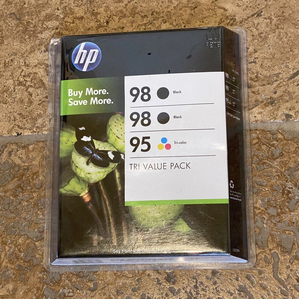 Sealed!! HP 98 Black 95 Tri-Color Value Pack Warranty Ends June 2011